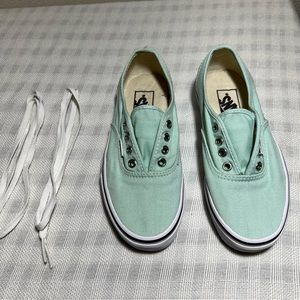 Vans Authentic Style Skate Sneakers Shoes Men's Size 4 Womens 5.5 - Mint Color